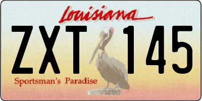 LA license plate ZXT145