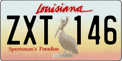 LA license plate ZXT146