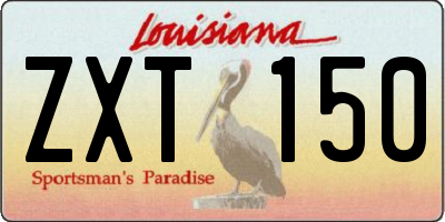 LA license plate ZXT150