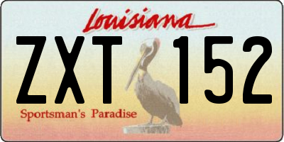LA license plate ZXT152