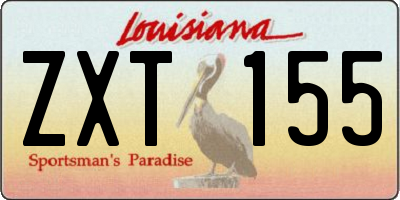 LA license plate ZXT155