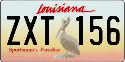 LA license plate ZXT156