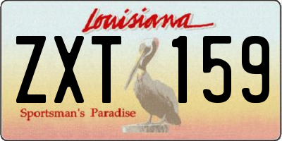 LA license plate ZXT159