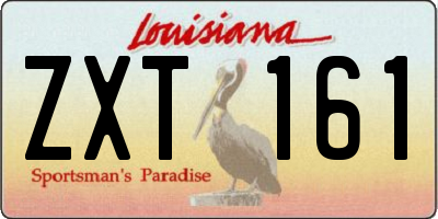 LA license plate ZXT161