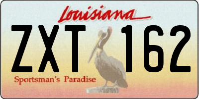 LA license plate ZXT162