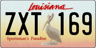 LA license plate ZXT169