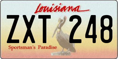 LA license plate ZXT248