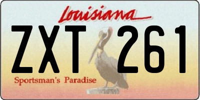 LA license plate ZXT261