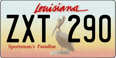 LA license plate ZXT290