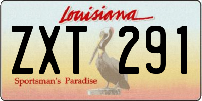 LA license plate ZXT291