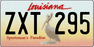 LA license plate ZXT295