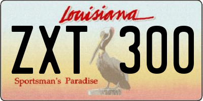 LA license plate ZXT300