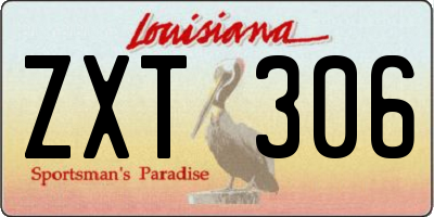 LA license plate ZXT306