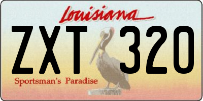 LA license plate ZXT320