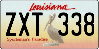 LA license plate ZXT338