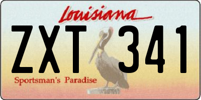 LA license plate ZXT341