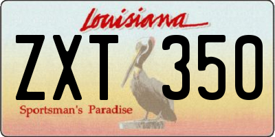 LA license plate ZXT350
