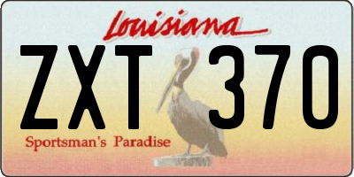 LA license plate ZXT370