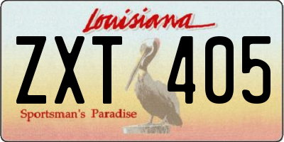 LA license plate ZXT405