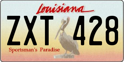 LA license plate ZXT428