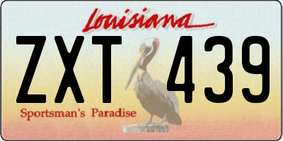 LA license plate ZXT439