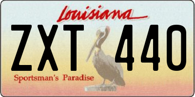 LA license plate ZXT440