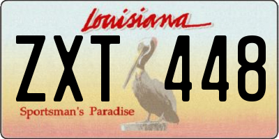 LA license plate ZXT448