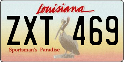 LA license plate ZXT469