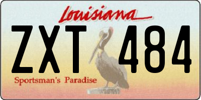 LA license plate ZXT484