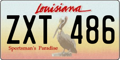 LA license plate ZXT486