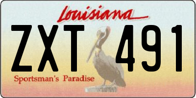 LA license plate ZXT491