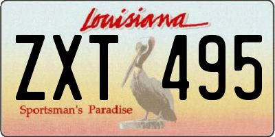 LA license plate ZXT495