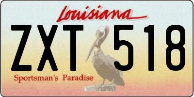 LA license plate ZXT518