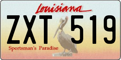 LA license plate ZXT519