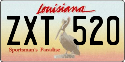 LA license plate ZXT520