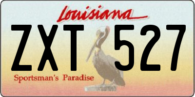 LA license plate ZXT527