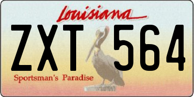 LA license plate ZXT564