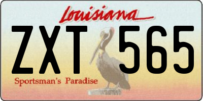 LA license plate ZXT565