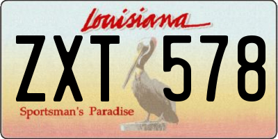 LA license plate ZXT578