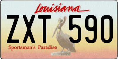 LA license plate ZXT590