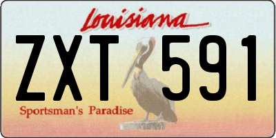 LA license plate ZXT591