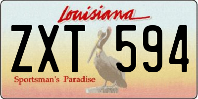 LA license plate ZXT594