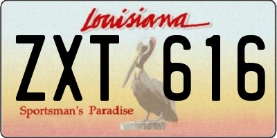 LA license plate ZXT616