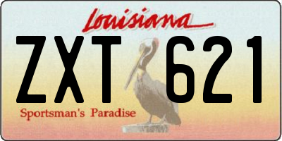 LA license plate ZXT621