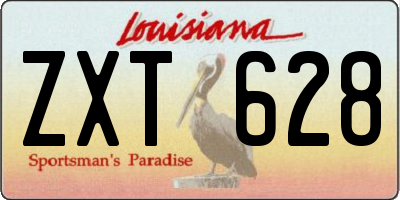 LA license plate ZXT628