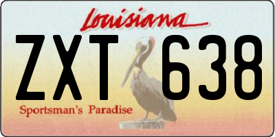 LA license plate ZXT638