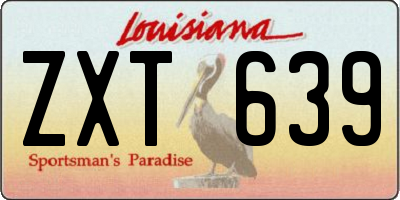 LA license plate ZXT639