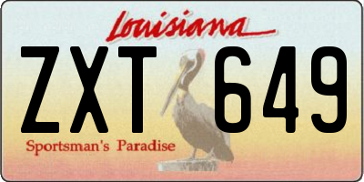 LA license plate ZXT649