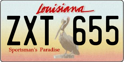 LA license plate ZXT655