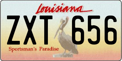 LA license plate ZXT656